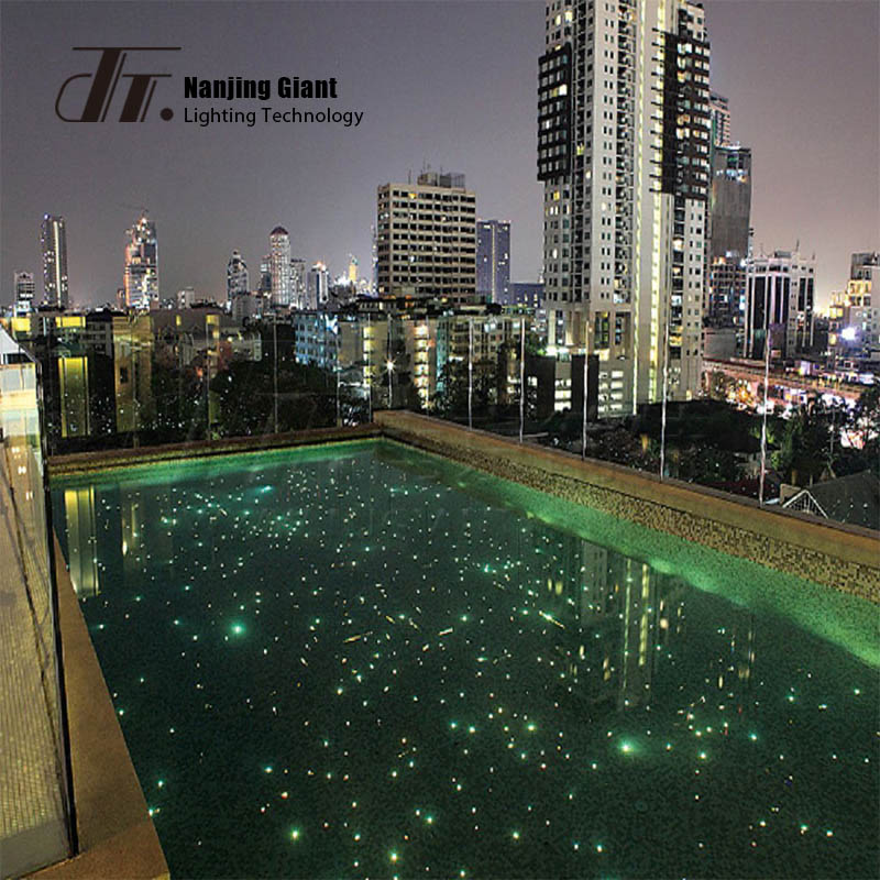 Swimming pool starry fiber optic light